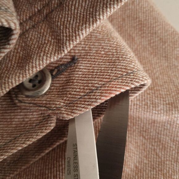 All-Son Shirt Jacket Mens Large Brown Heavy Denim Button Up Overshirt Workwear - Picture 10 of 16